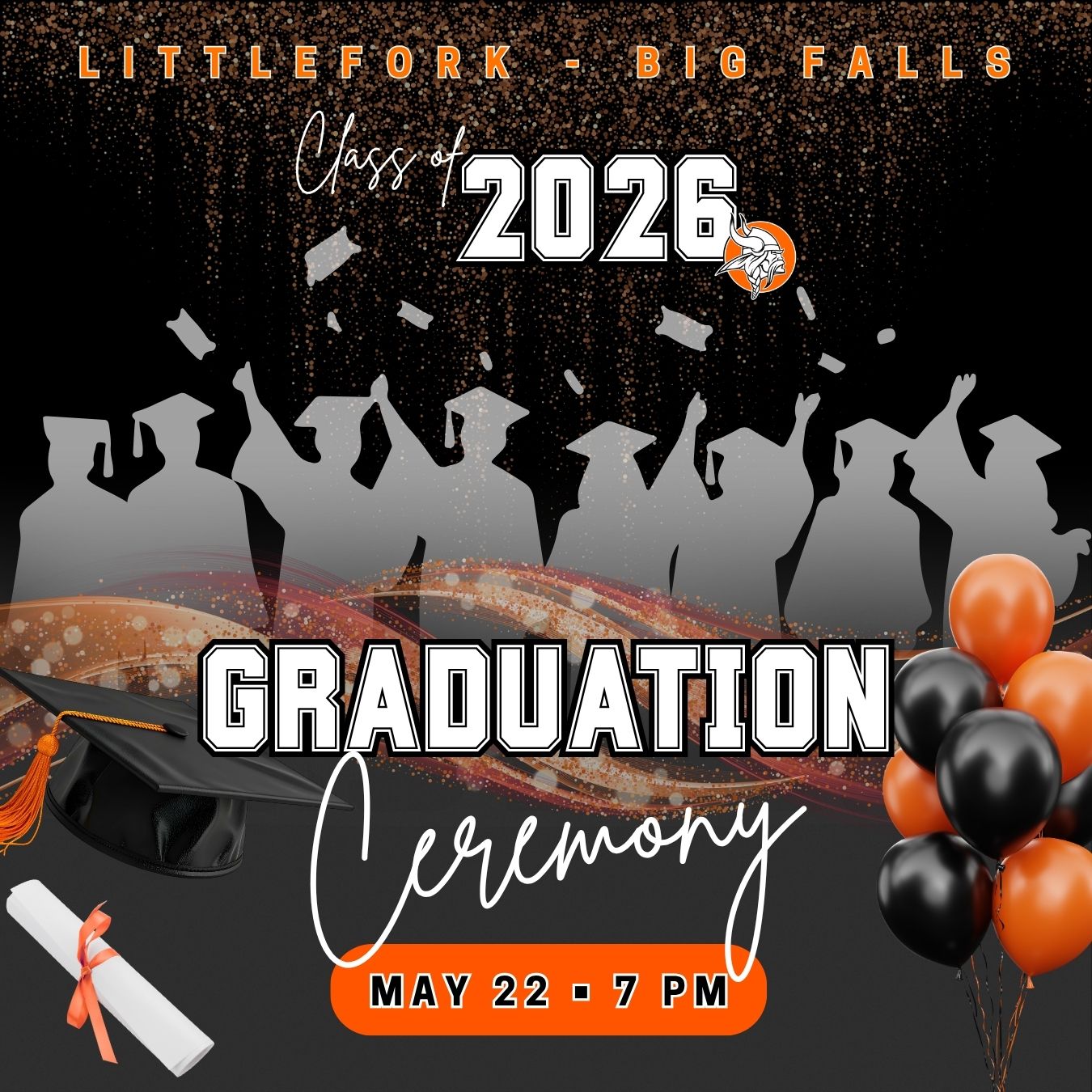 2026 Graduation Ceremony will be May 22, 7:00 p.m.